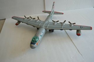 Vintage Yonezawa Japan Tin Friction Convair B - 36 Bomber In