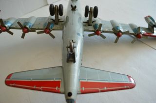 Vintage Yonezawa Japan Tin Friction Convair B - 36 Bomber in 9