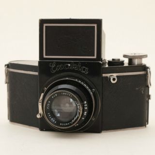 RARE 1933 Ihagee Exacta A (VP) Film Camera / Dallmeyer 76mm Pentac f/2.  9 Lens 4