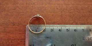 Vtg 10K Rose Gold Patterned Embossed Diamond Ring - Approx.  Size 9.  5 - Size 10 6