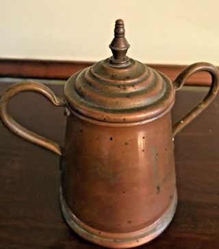 Brass Vintage K M D Daalderop Chocolate Pot Made In Holland