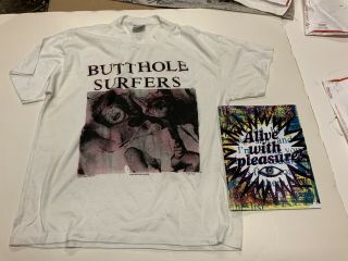 Rare Vintage Butthole Surfers Don Rock Artist Proof Double Headed Baby T - Shirt