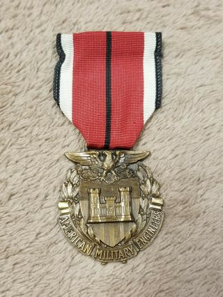 Ww2 Era American Society Of Military Engineers Medal Bronze Named/ Engraved