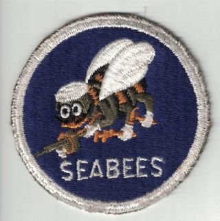 Wwii Us Navy Seabees Cut Edge Ssi Patch W/b