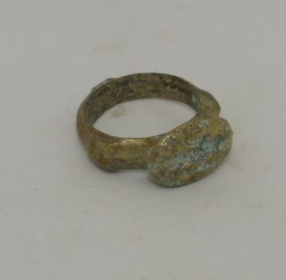 Quality Ancient Roman Greek Bronze Seal Ring - Circa 100ad - 022