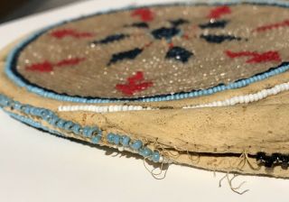 SIOUX AMERICAN INDIAN ANTIQUE EARLY 1900 ' S BEADED POUCH 5