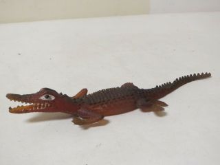 Vintage 1960s 70s Rubber Monster Jiggler Alligator 9 " Hollow Body