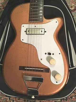 Lowest Action Early 1950`s Vintage Harmony H - 44 Stratotone Guitar 100
