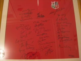 RARE British Lions 1974 Signed Framed Shirt Limited Edition 301/350 4