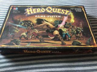 Hero Quest Game System Complete Vintage Milton Bradley Fantasy Board Game Models