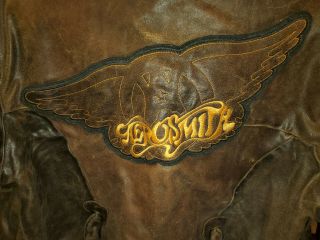 Rare Vintage Aerosmith Leather Jacket Get A Grip 1993 - Robert Comstock - Sz.  L/XL 2