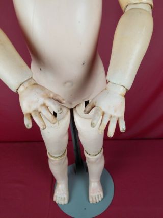 Antique Large German Kestner Excelsior Fully Jointed Doll Body 4