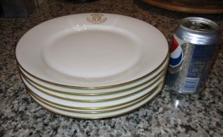 Set 6 Antique SEVRES French Porcelain Monogrammed Poss Russian Plates Dated 1911 3