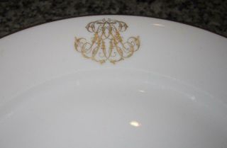 Set 6 Antique SEVRES French Porcelain Monogrammed Poss Russian Plates Dated 1911 5