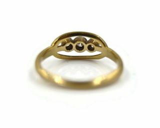 Art Deco 18ct Gold & Platinum Diamond Ring,  UK size 5 US size K 4