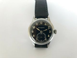 Vnt Very Rare Jaeger Lecoultre Black Military Ww2 Swiss Watch Cal.  469