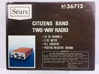 Sears Citizens Band 23 Channel Two - Way Vintage Radio Model 36712