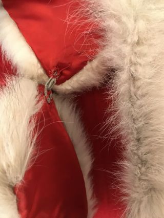 Vintage 1960s Lilli Ann Red Wool Mohair Red Swing Coat w/ Fox Fur Collar Piece 8