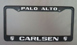 Vintage Carlsen Porsche Palo Alto 911 912 930 License Plate Frame -