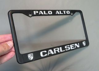 Vintage Carlsen Porsche Palo Alto 911 912 930 License Plate Frame - 4