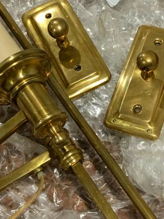 Vintage Ralph Lauren Kerry Swing Arm Wall Lamp,  Antique Brass
