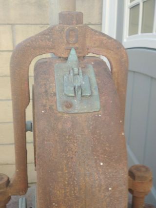 RARE Early 1900 ' s Joy Gas Pump Clockface Pre Visible Long Beach CA.  Hand Crank 5