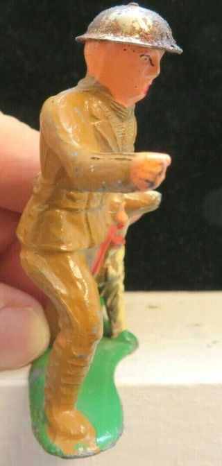 Vintage Barclay Lead Toy Soldier Dispatcher With Dog B - 148 3