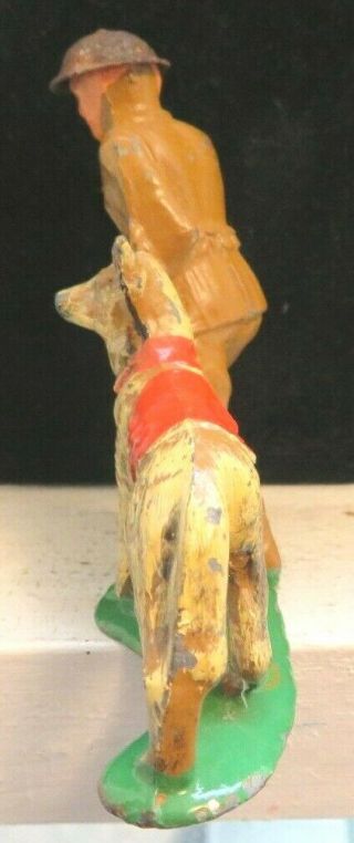 Vintage Barclay Lead Toy Soldier Dispatcher With Dog B - 148 4