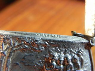 Antique Sterling Silver Vesta Case/Match Safe Art Nouveau Repousse 8