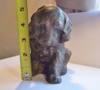 Antique Vintage Cocker Spaniel Dog Puppy Figure Sculpture Patinated Metal