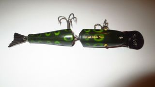 Vintage Creek Chub Bait Co.  Peter’s Special Jointed Pikie Minnow Lure Frog Paint 3