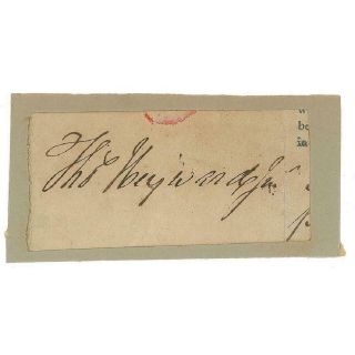 Thomas Heyward,  Jr.  - Rare Large Ink Signature - Sc Declaration Signer - Ua