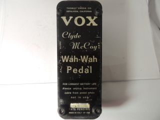 Vintage Vox Clyde McCoy Script Logo Wah Effects Pedal & Rare 10