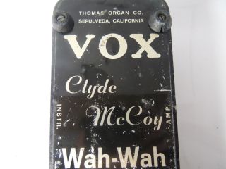 Vintage Vox Clyde McCoy Script Logo Wah Effects Pedal & Rare 11