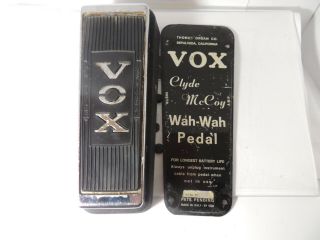 Vintage Vox Clyde Mccoy Script Logo Wah Effects Pedal & Rare