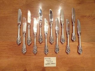 Wallace Grande Baroque Sterling Set Of 12 Butter Spreaders