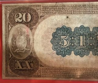 1882 $20 State NB of St.  Louis Missouri PMG 30 Fr.  504 Charter CH 5172 Very Rare 5
