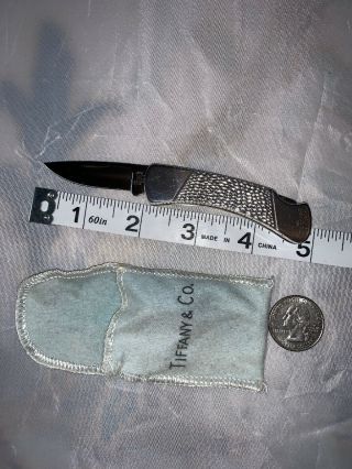 Buck Knife Custom Sterling Silver Tiffany And Co.  925 Pocket Folder