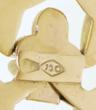 Vintage 1960s heavy 18K gold Italy high fashion 22.  4mm wide fancy link bracelet 5