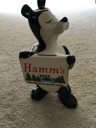 Hamms Beer Bear Ceramic Red Wing Vintage Bank Advertising