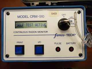 femto - TECH Continuous Radon Monitor CRM - 510LP rare LOW POWER model 3