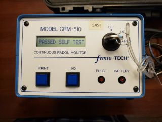 femto - TECH Continuous Radon Monitor CRM - 510LP rare LOW POWER model 4