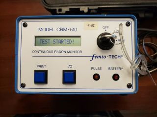 femto - TECH Continuous Radon Monitor CRM - 510LP rare LOW POWER model 5
