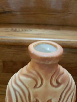 Vintage Moon / Sun Face Ceramic Vase 9  T 6  W 4