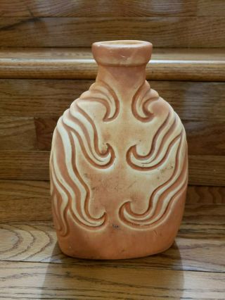 Vintage Moon / Sun Face Ceramic Vase 9  T 6  W 5