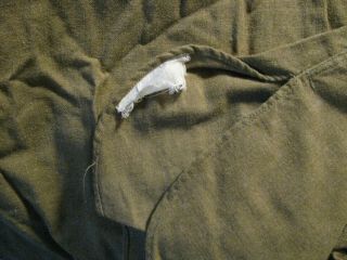 WW2 US Army Men ' s Wool Uniform Dress Shirt with gas flaps.  Size14 1/2 32 3