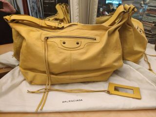 Rare Balenciaga Courier Xl Lambskin Leather Bag Crossbody Made In Italy