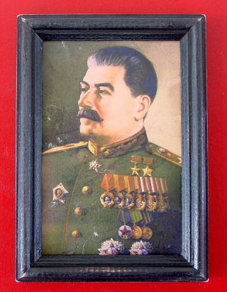 Joseph Stalin Antique Russian Portrait Ww Ii Russia