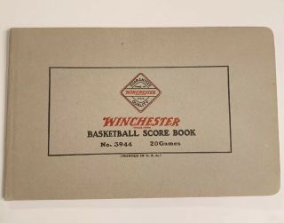 Rare Winchester Basketball Scorebook 3944,  Ca 1920 