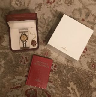Omega Speedmaster Chronograph Watch Automatic Gold Dial Rare 7